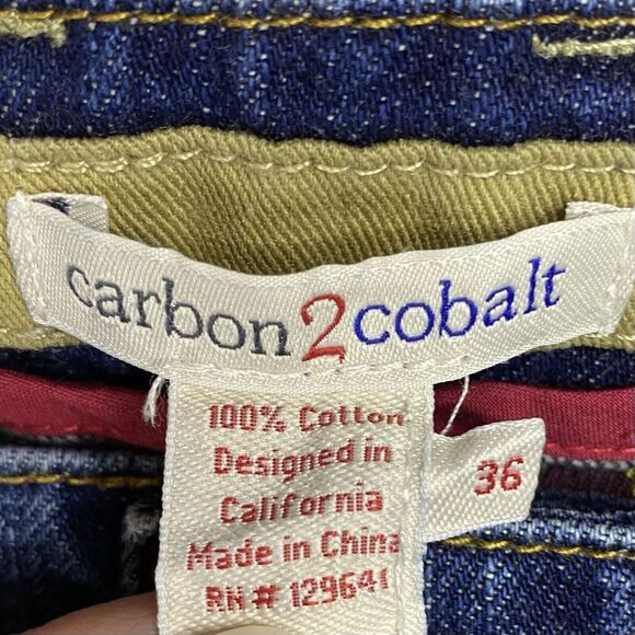 Carbon 2 Cobalt Men's Straight Leg Button Fly 36x32 Jeans 11" Rise - Picture 6 of 6